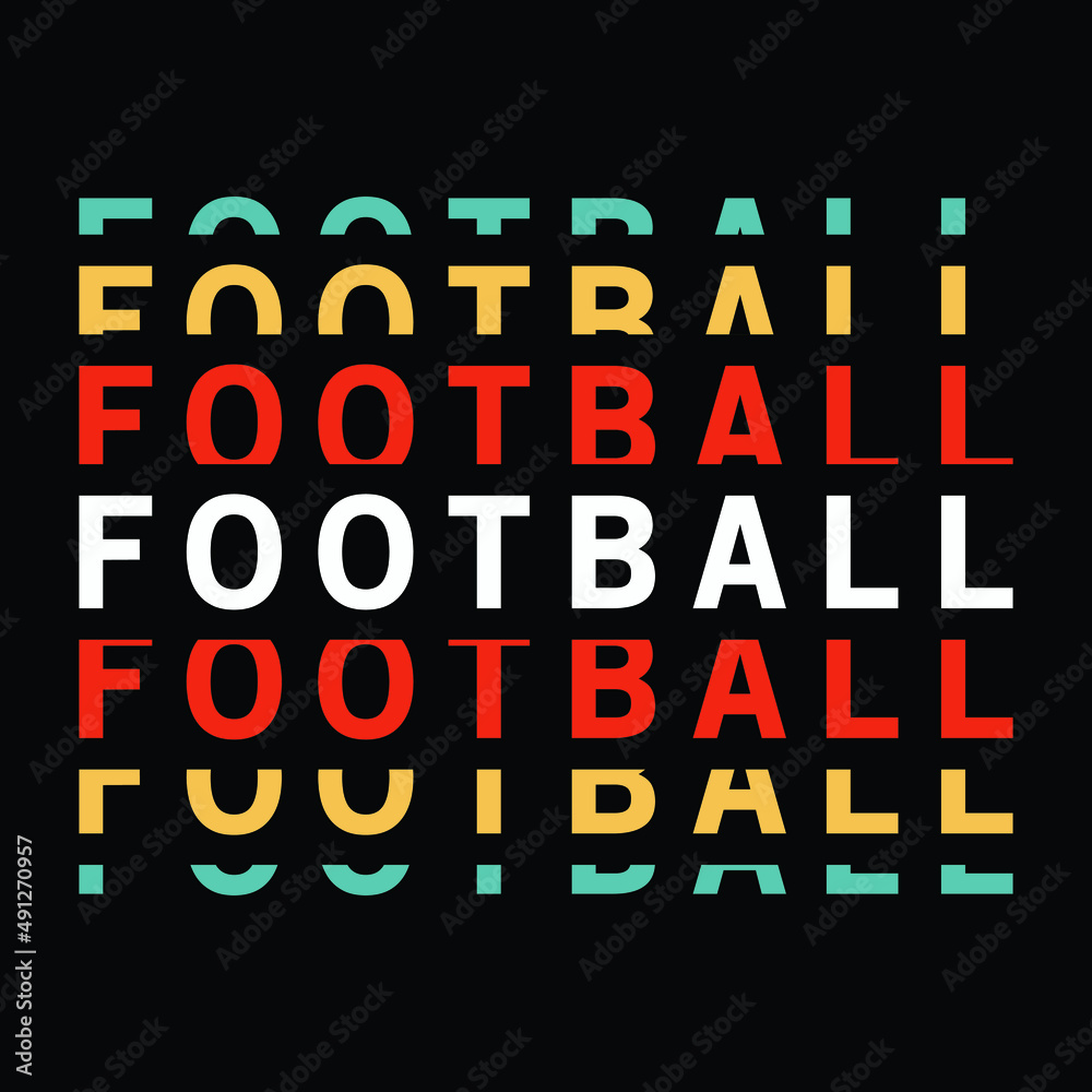 Football Vector Typography T-shirt Design