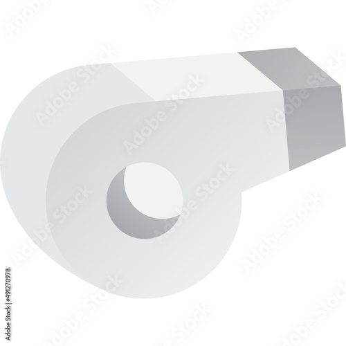 Whistle blower vector icon isolated on white