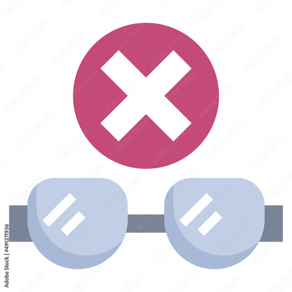 Obraz premium GLASSES flat icon