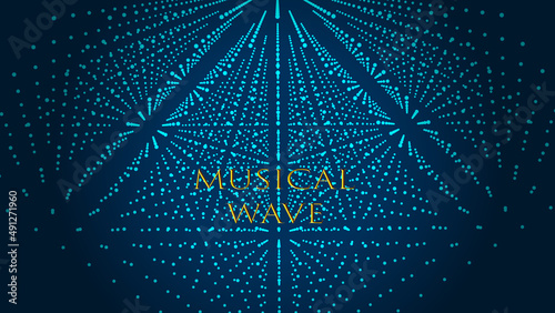 Abstract music wave element for design. Vector illustration of smooth motion dynamics. EPS 10.