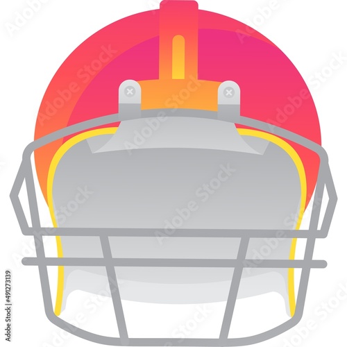 American football helmet flat vector icon design