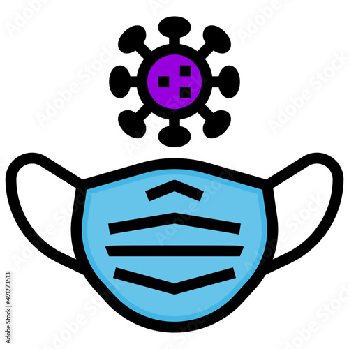 MASK VACCINE filled outline icon