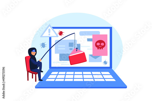 Email Phishing Attack illustration concept