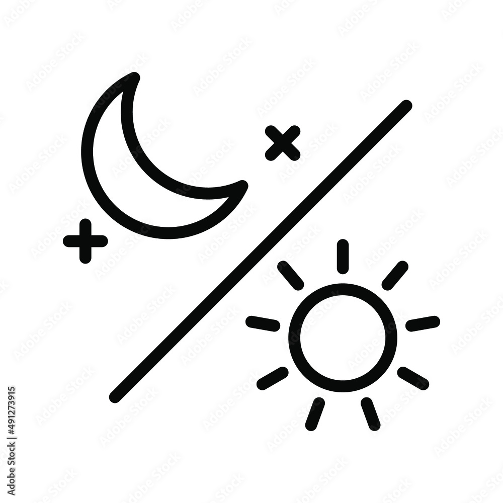 Night day sun icon. Night day sun sign. vector illustration Night day sun icon. Night day sun sign. vector illustration