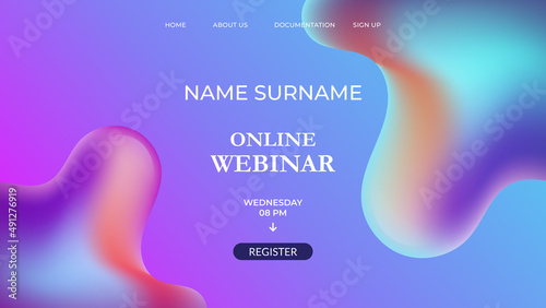 fluid background for online webinar