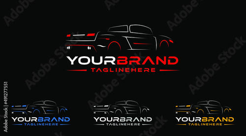 Automotive Car icon logo images vector service motor mechanic speed fast front sports