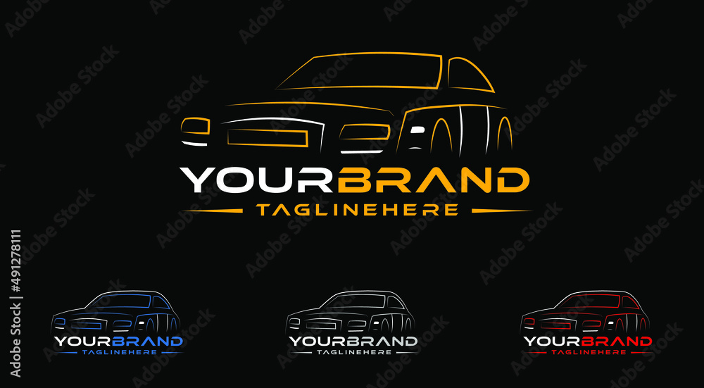 Fototapeta premium Automotive Car icon logo images vector service motor mechanic speed fast front sports