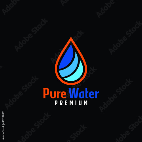 Creative Gas, Oil, and water logo, Pure drop water and gas oil