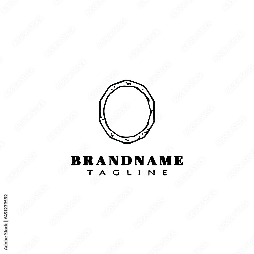 cute frame logo cartoon icon design template black isolated vector illustration