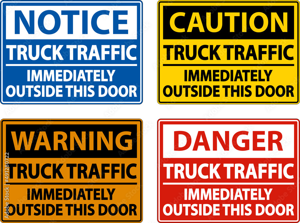 Immediately Outside This Door Sign On White Background