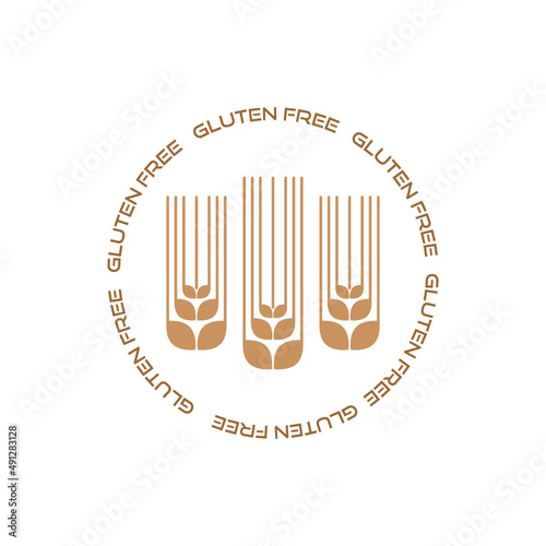 Gluten free icon isolated on white background