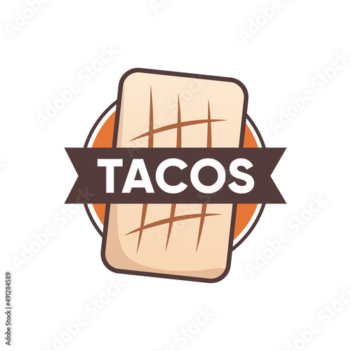 French Tacos . Logo on isolated white background 