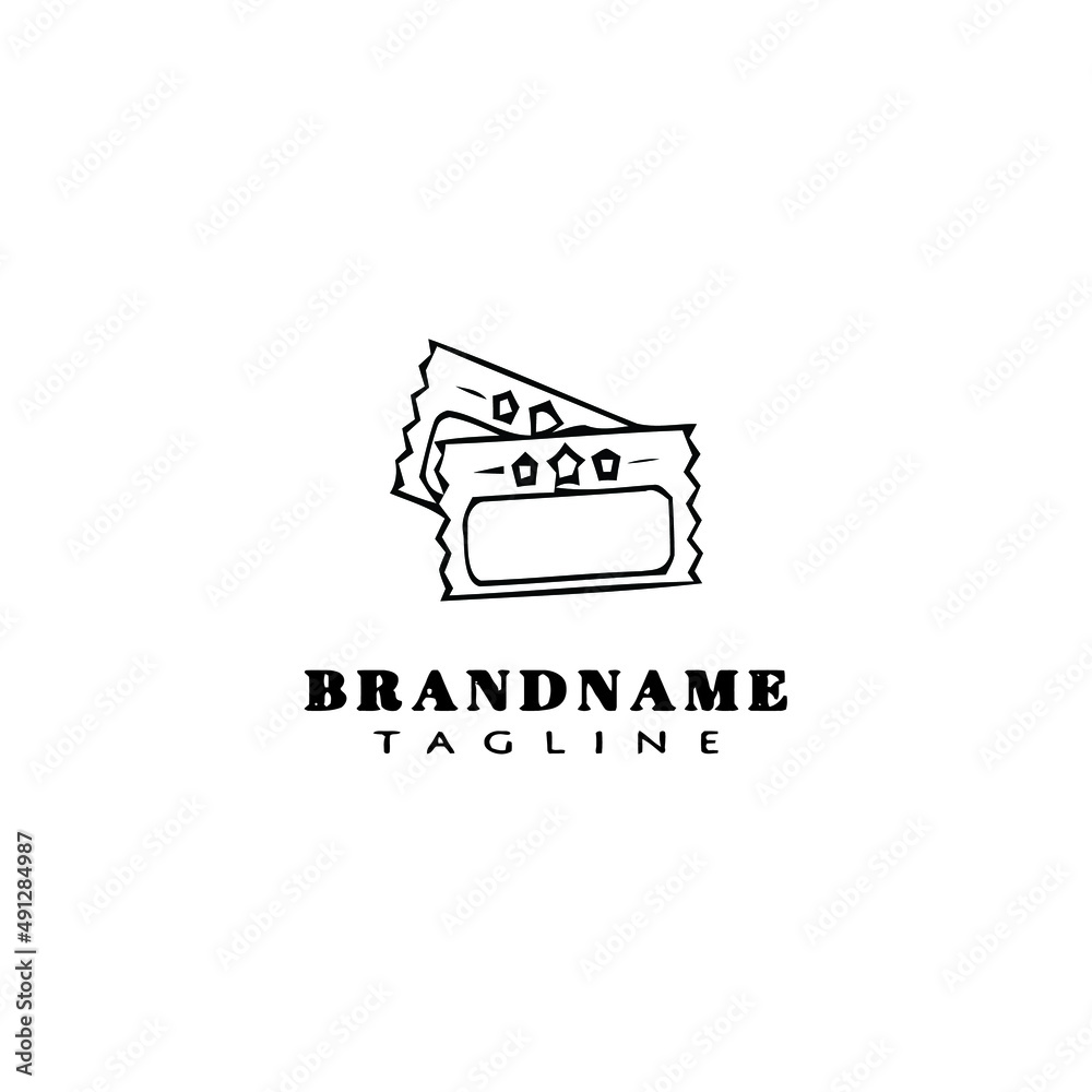 ticket cartoon logo icon design template illustration ticket cartoon logo icon design template illustration
