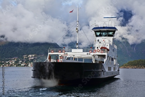 Sognefjord ferry in Norway photo