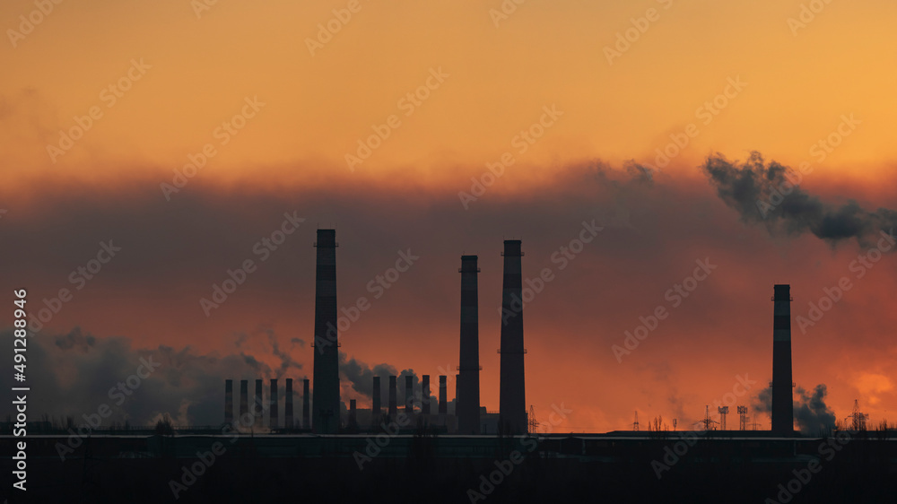 Chimneys. Heavy industry pattern. Global warming background. Air pollution concept. Chimneys. Heavy industry pattern. Global warming background. Air pollution concept.