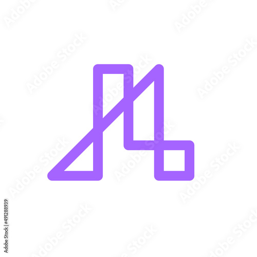 Letter LA AL monogram logo