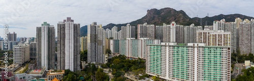 Top view of Hong Kong city © leungchopan