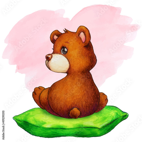 illustration of tender teddy bear