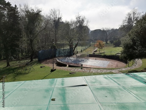 fountain in the garden