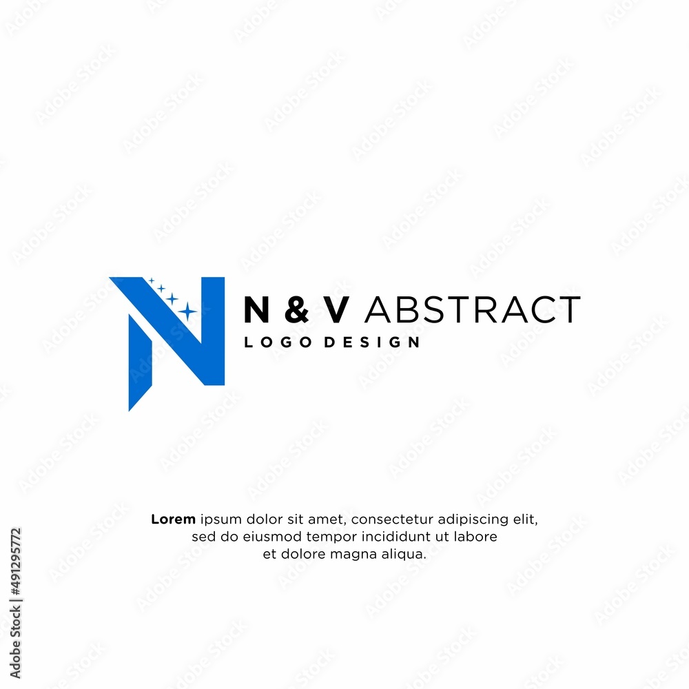 MODERN ABSTRACT LETTER N V LOGO DESIGN COMPANY MODERN ABSTRACT LETTER N V LOGO DESIGN COMPANY
