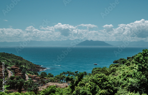 Panoramic view of the Atlantic Ocean in Armacao dos Buzios, Brazil photo