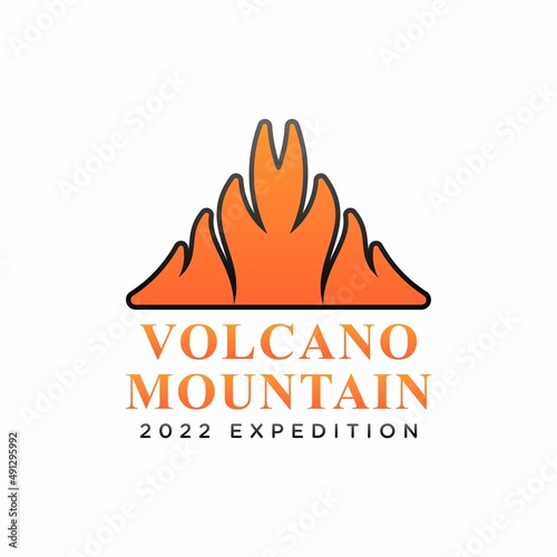 EXTREME VOLCANO MOUNTAIN EXPEDITION LOGO DESIGN FRESH AND MODERN FOR YOUR COMPANY