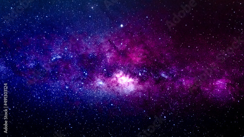 Fototapeta Naklejka Na Ścianę i Meble -  Astrophotography of visible Milky Way galaxy. Stars, space, nebula and stardust at a starry night sky of Brazil	
