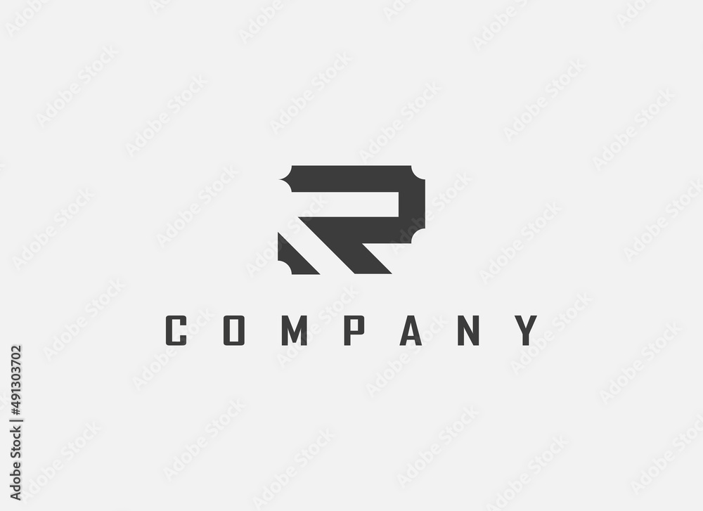 Abstract Initial Letter R Logo. Geometric Line Shapes Letter R Isolated on White Background. Suitable For Business and Branding Logos. Flat Design Vector Template Elements Abstract Initial Letter R Logo. Geometric Line Shapes Letter R Isolated on White Background. Suitable For Business and Branding Logos. Flat Design Vector Template Elements
