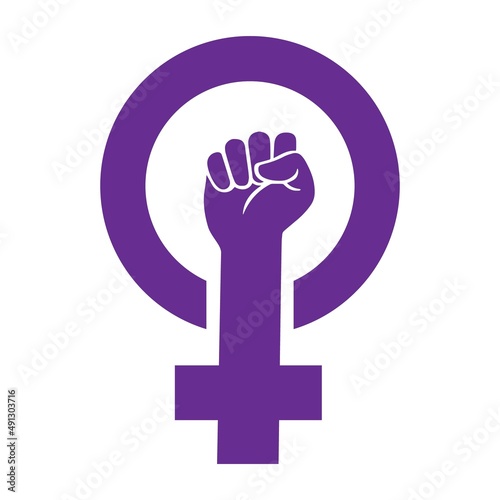 Women's day feminist symbol. Vector editable
