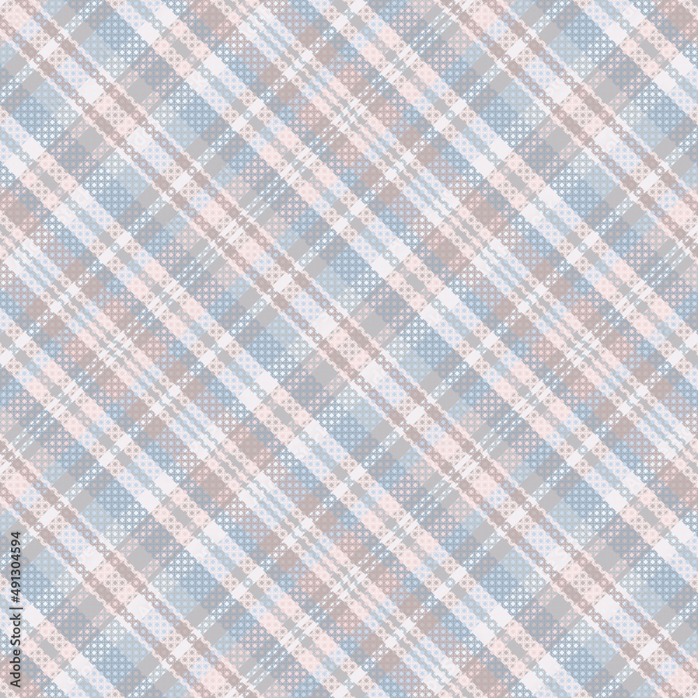 Seamless tartan plaid pattern with texture and pastel color. Seamless tartan plaid pattern with texture and pastel color.