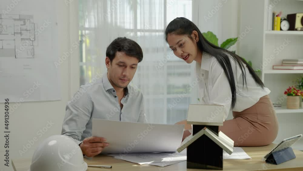 architect couple is brainstorming ideas for a home design. Starting a new business at a young age
architect couple is brainstorming ideas for a home design. Starting a new business at a young age