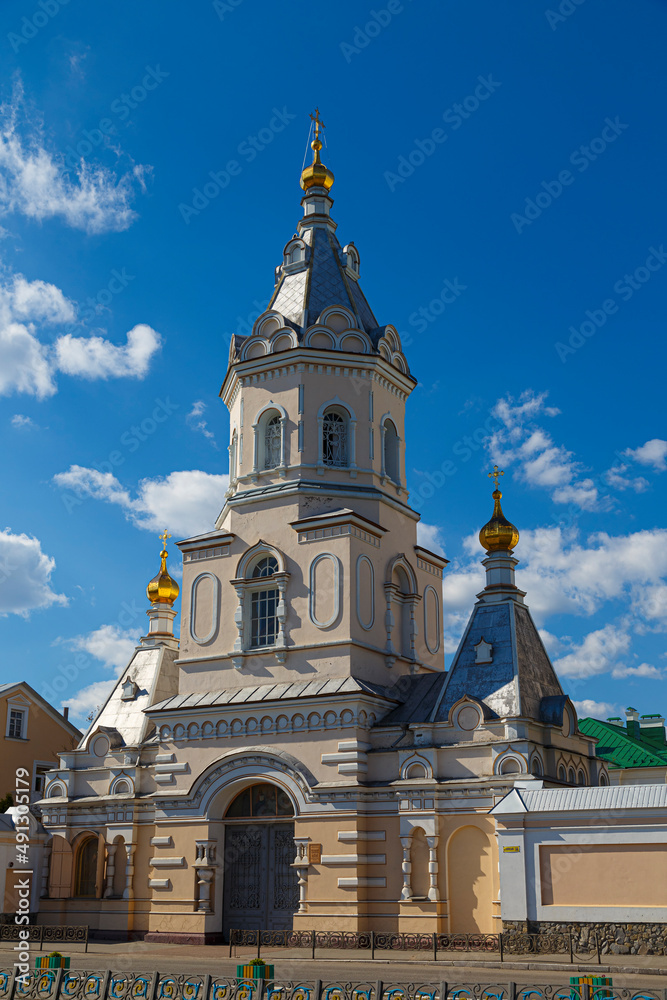 View on orthodox Holy Trinity Convent, Korets city, Ukraine. Europe View on orthodox Holy Trinity Convent, Korets city, Ukraine. Europe