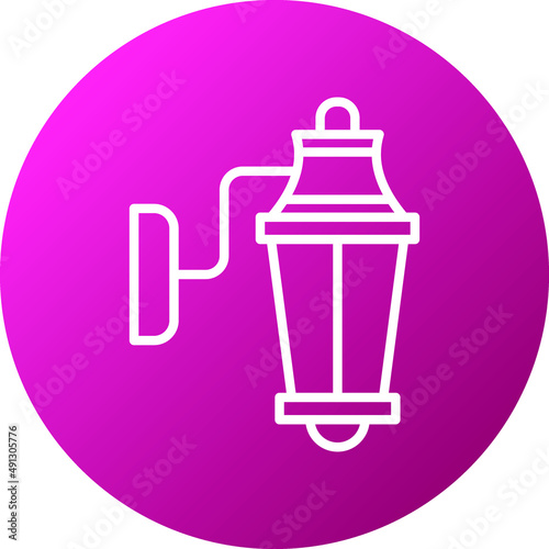Wall Lamp Icon Style
