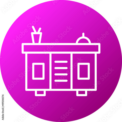 Counter Desk Icon Style
