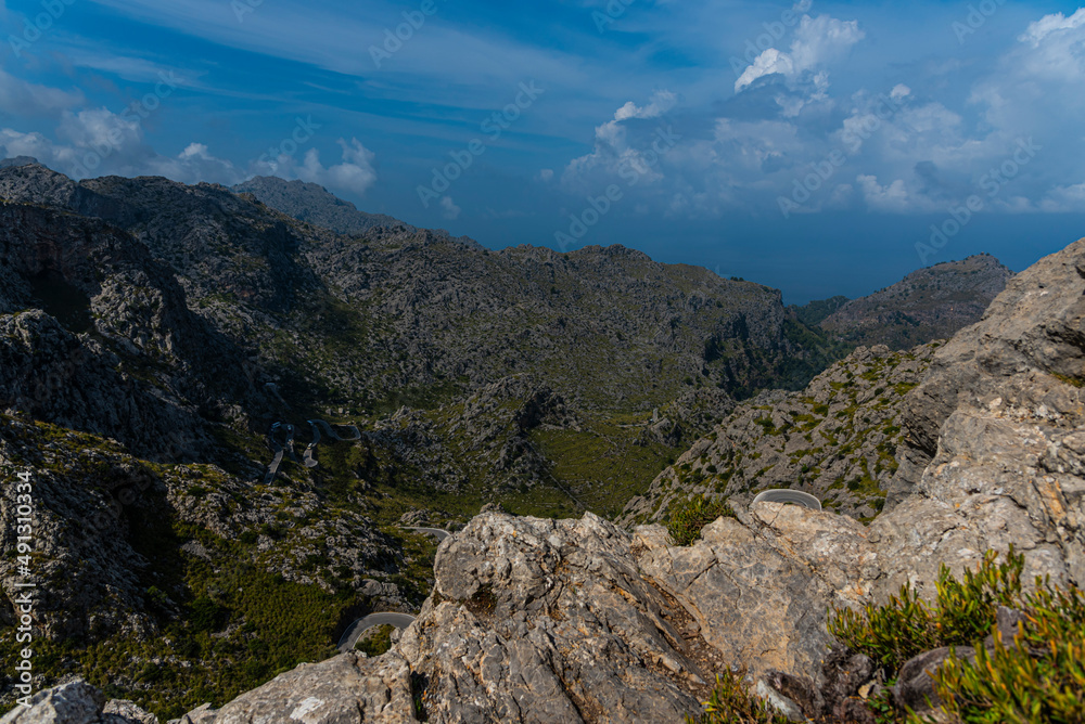 landscape in the Mountains near the sea, mallorca , Spain