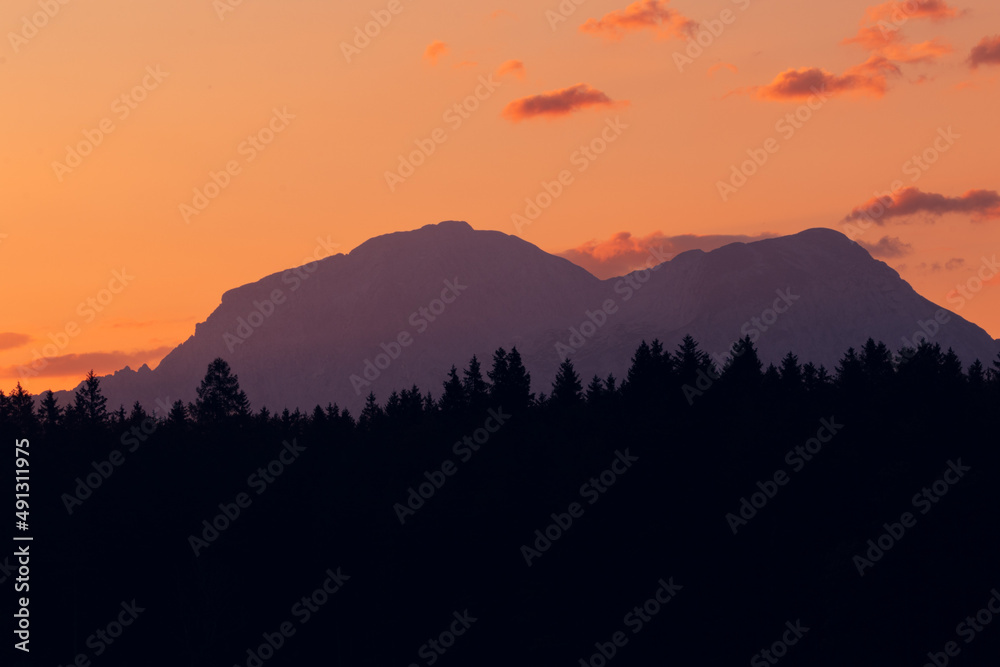 Hintersee Sonnenaufgang, Watzmann