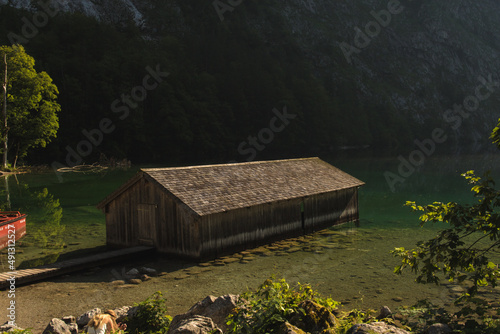 Einsame Holzhütte in den Bergen, Obbersee photo