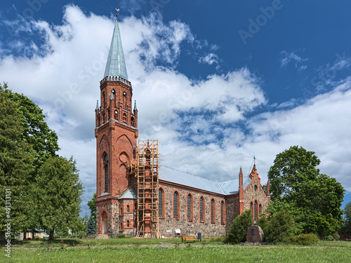 Church of St. Paul in Viljandi, Estonia. The church was built in 1863-1866 in the Neo-Gothic style with elements of Tudor Gothic.