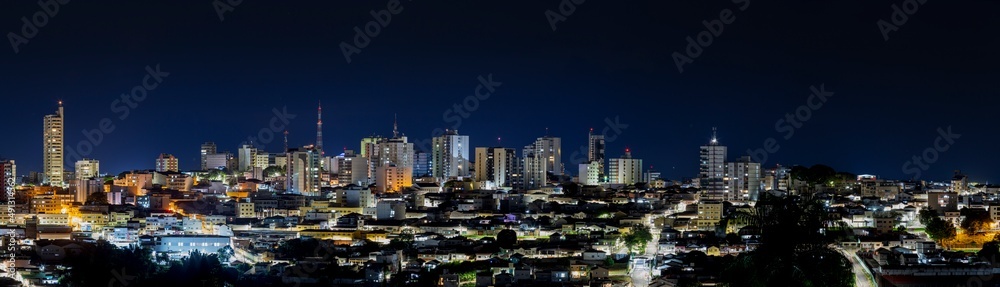 Varginha, Minas Gerais, Brazil: Night view of the well-known city of et in the south of Minas Gerais