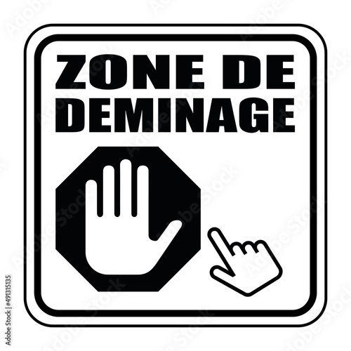 Logo zone de déminage.