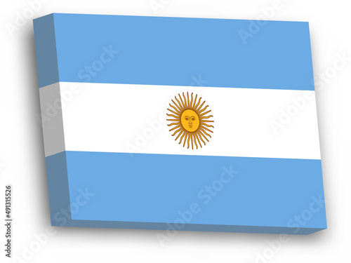 3D vector flag of Argentina