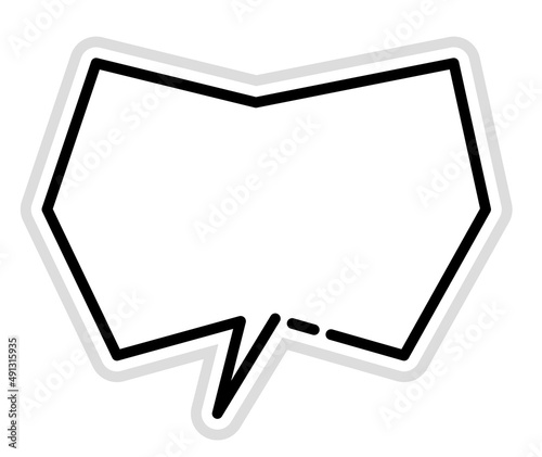 Illustration of a three-dimensional comment balloon and a speech balloon with a hand-drawn touch.