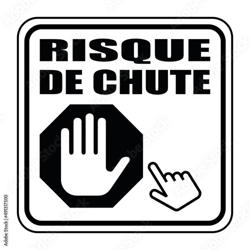 Logo risque de chute.