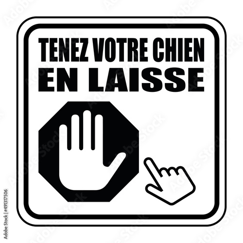 Logo tenez votre chien en laisse.