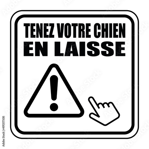 Logo tenez votre chien en laisse.