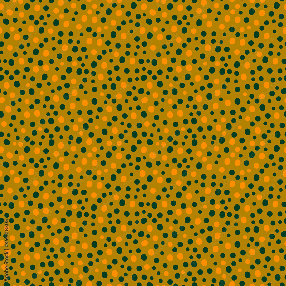 A set of seamless patterns with small polka dots on a color background, 1000x1000, vector graphics. A set of seamless patterns with small polka dots on a color background, 1000x1000, vector graphics.