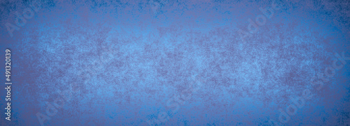 Metal plate with bright blue color traces eroded blue metal plate. 3D illustration.