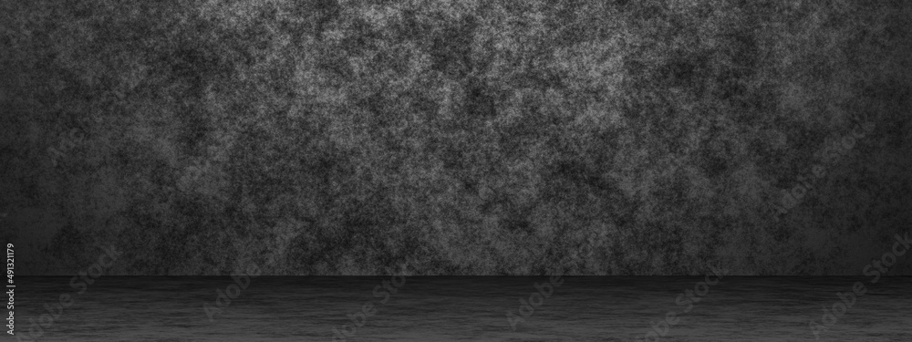 Empty dark abstract cement wall, empty stone wall scene and studio room 3D render. Empty dark abstract cement wall, empty stone wall scene and studio room 3D render.