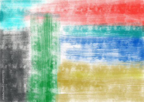 Abstract painting with brush trace on canvas, illustration
