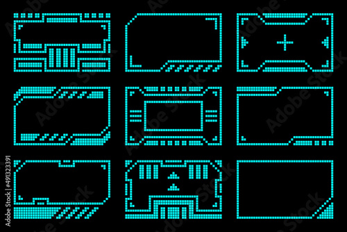 Frame abstract modern futuristic hud technology vector design